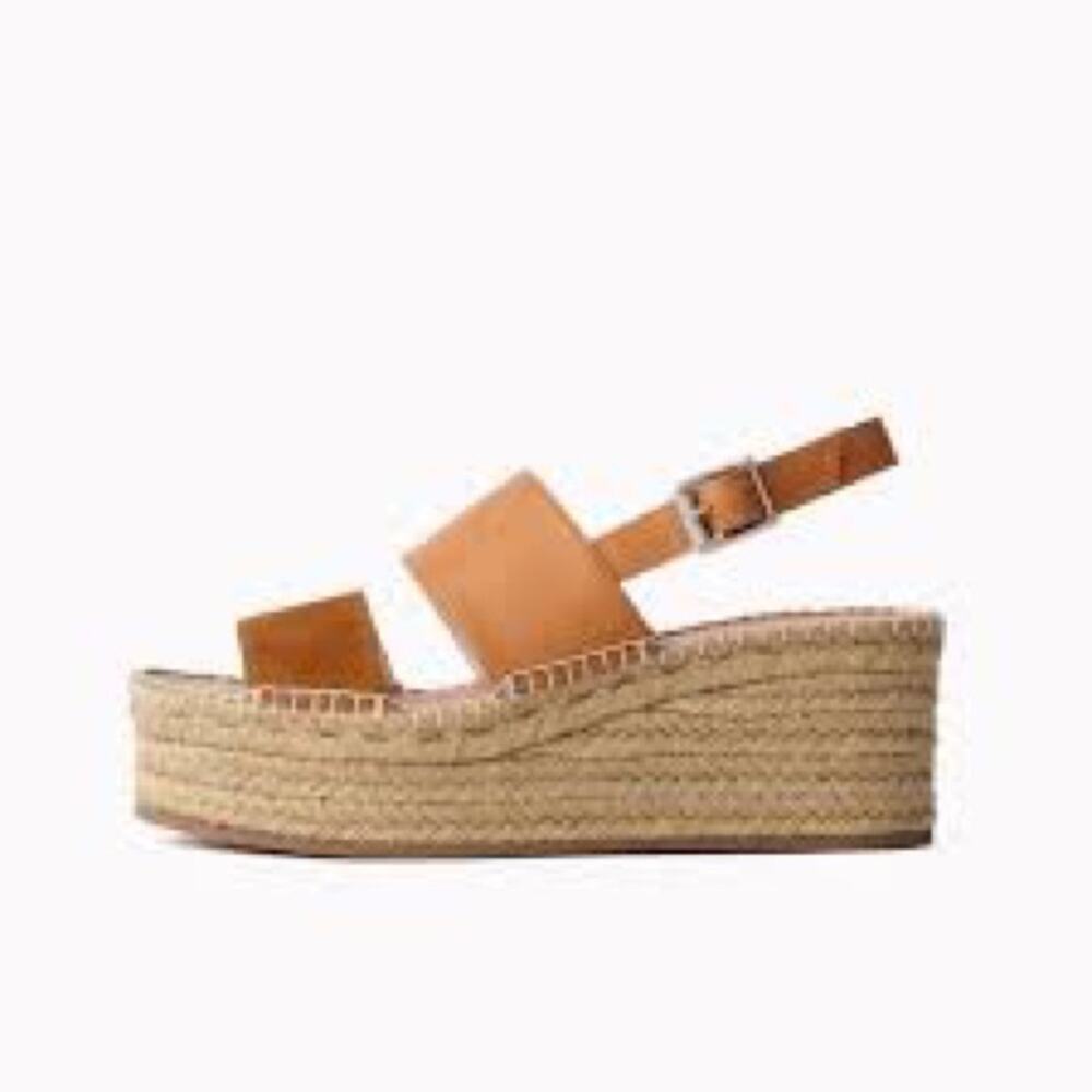 Rag & Bone Edie Wedge Brown Tobacco Jute Espadrille Size 8 (38) - Picture 2 of 16